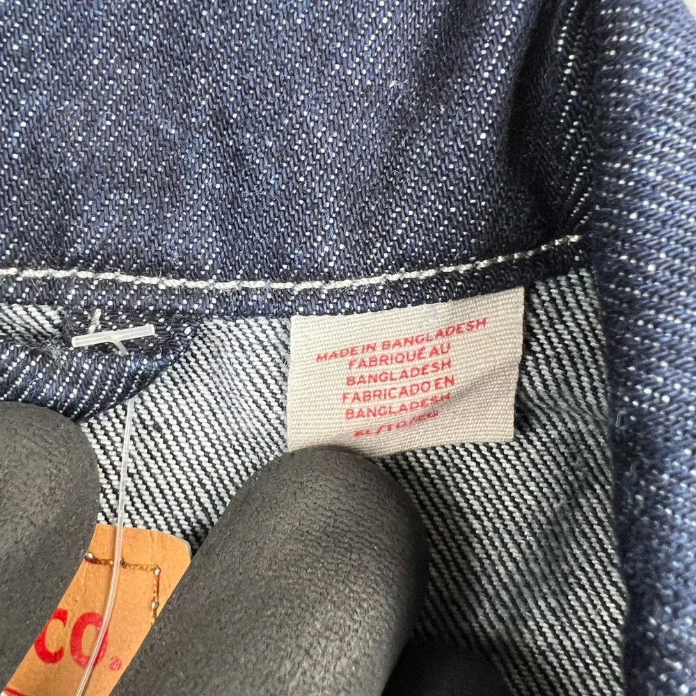 Levi's Chore Coat Jacket XL Dark Wash Blue Denim Mens Workwear Utility 00388 - Picture 5 of 10